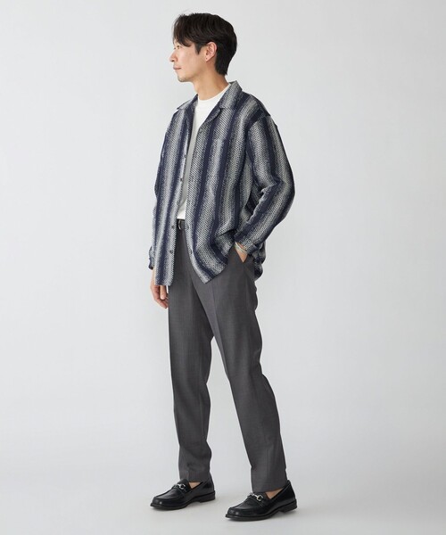 SHIPS（シップス）の「SHIPS: ハニカム メッシュ シャツ アウター（シャツ/ブラウス・メンズ・ベージュ/ネイビー・MEDIUM/LARGE/SMALL）」の5枚目の写真