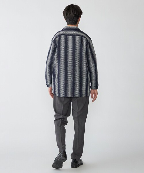 SHIPS（シップス）の「SHIPS: ハニカム メッシュ シャツ アウター（シャツ/ブラウス・メンズ・ベージュ/ネイビー・MEDIUM/LARGE/SMALL）」の6枚目の写真