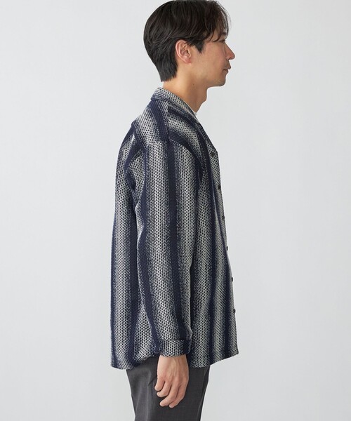 SHIPS（シップス）の「SHIPS: ハニカム メッシュ シャツ アウター（シャツ/ブラウス・メンズ・ベージュ/ネイビー・MEDIUM/LARGE/SMALL）」の11枚目の写真