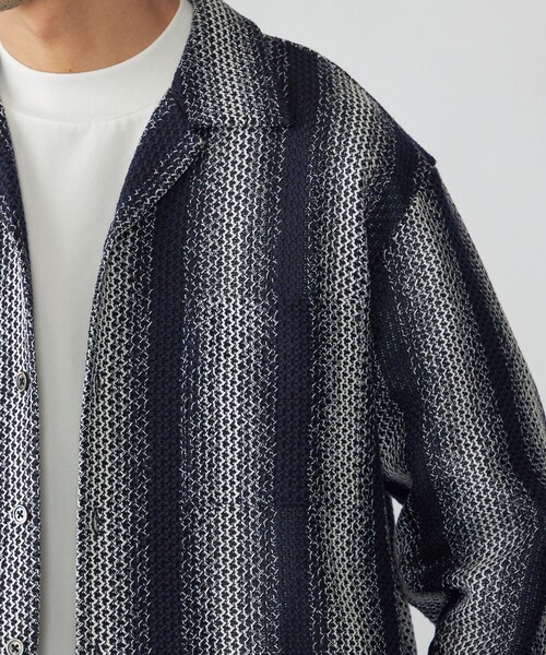 SHIPS（シップス）の「SHIPS: ハニカム メッシュ シャツ アウター（シャツ/ブラウス・メンズ・ベージュ/ネイビー・MEDIUM/LARGE/SMALL）」の13枚目の写真