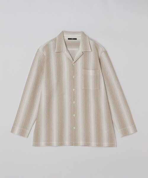 SHIPS（シップス）の「SHIPS: ハニカム メッシュ シャツ アウター（シャツ/ブラウス・メンズ・ベージュ/ネイビー・MEDIUM/LARGE/SMALL）」の14枚目の写真
