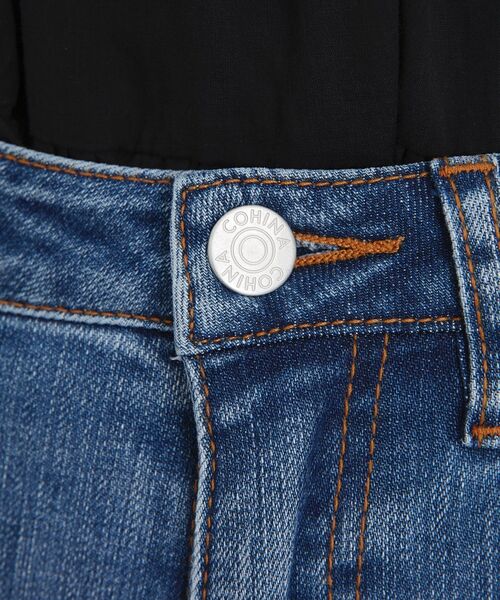 COHINA(コヒナ)の「COHINA DENIM ベーシックスキニー-short 【低身長・小柄女性】(デニムパンツ・レディース・ブルー/ネイビー・XXS/M/S/XS)」の6枚目の写真