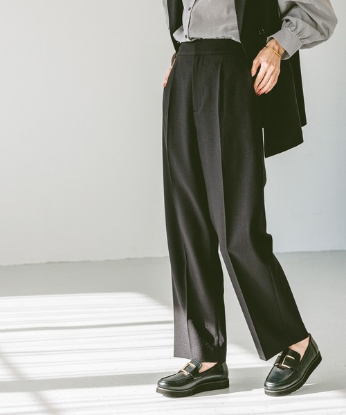 GLOBAL WORK(グローバルワーク)の「お手入れラクラクセットアップ/ストレートパンツ/253485(その他パンツ・レディース・グレイッシュベージュ/ライトベージュ/ブラック・X-SMALL/LARGE/MEDIUM/SMALL)」の19枚目の写真