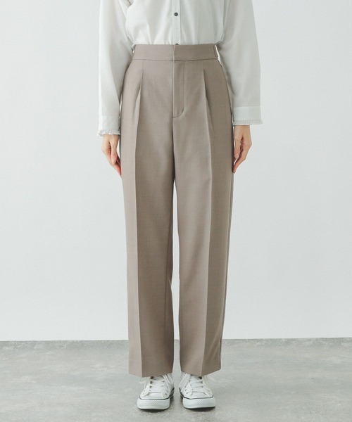 兆空 セール】お手入れラクラクセットアップ/ストレートパンツ/253485