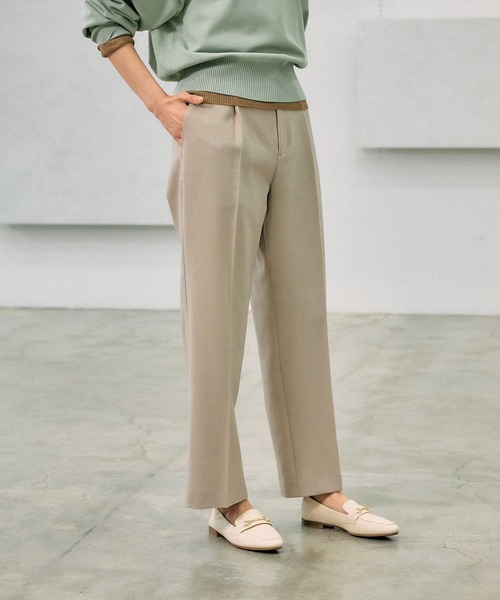 GLOBAL WORK(グローバルワーク)の「お手入れラクラクセットアップ/ストレートパンツ/253485(その他パンツ・レディース・グレイッシュベージュ/ライトベージュ/ブラック・X-SMALL/LARGE/MEDIUM/SMALL)」の8枚目の写真