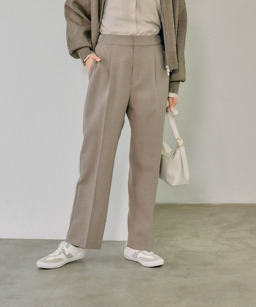 GLOBAL WORK(グローバルワーク)の「お手入れラクラクセットアップ/ストレートパンツ/253485(その他パンツ・レディース・グレイッシュベージュ/ライトベージュ/ブラック・X-SMALL/LARGE/MEDIUM/SMALL)」の15枚目の写真