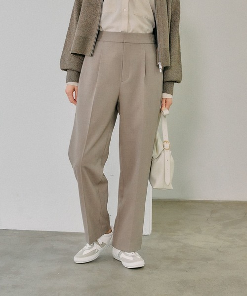 GLOBAL WORK(グローバルワーク)の「お手入れラクラクセットアップ/ストレートパンツ/253485(その他パンツ・レディース・グレイッシュベージュ/ライトベージュ/ブラック・X-SMALL/LARGE/MEDIUM/SMALL)」の16枚目の写真