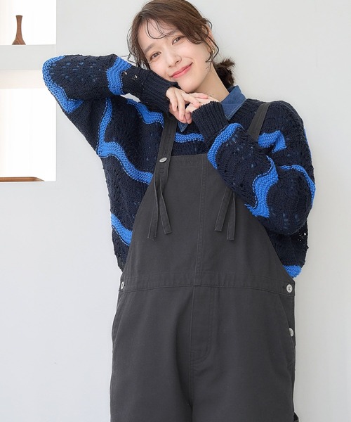 studio CLIP(スタディオクリップ)の「3ゲージウェーブボーダープルオーバー(ニット/セーター・レディース・アイボリー/ネイビー・FREE)」の18枚目の写真