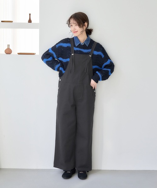 studio CLIP(スタディオクリップ)の「3ゲージウェーブボーダープルオーバー(ニット/セーター・レディース・アイボリー/ネイビー・FREE)」の6枚目の写真