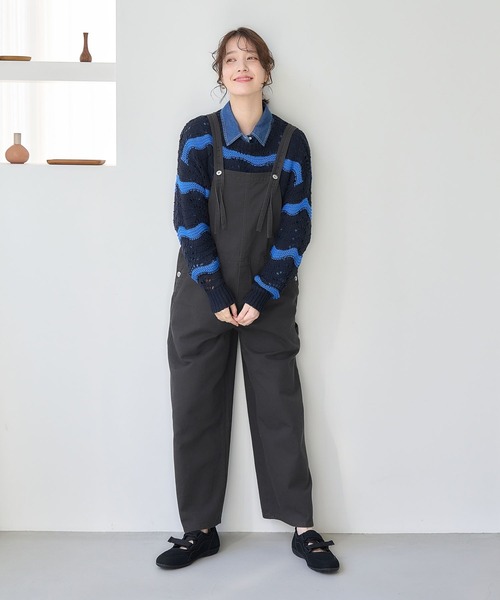 studio CLIP(スタディオクリップ)の「3ゲージウェーブボーダープルオーバー(ニット/セーター・レディース・アイボリー/ネイビー・FREE)」の7枚目の写真