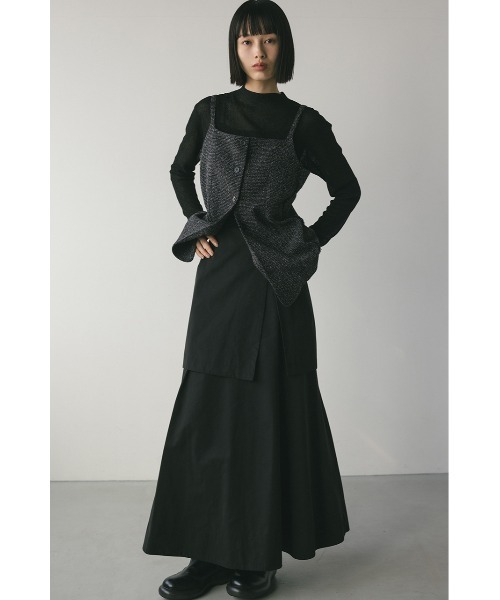 STYLEMIXER（スタイルミキサー）の「ハイツイルフレアスカート（スカート・レディース・ブラック/サックスブルー/ベージュ・SMALL/MEDIUM）」の6枚目の写真