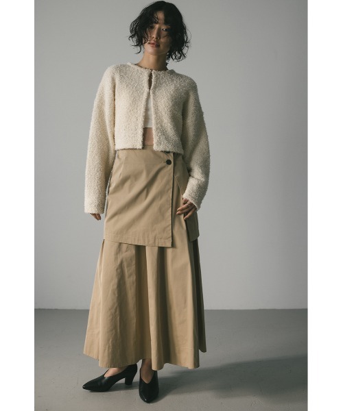 STYLEMIXER（スタイルミキサー）の「ハイツイルフレアスカート（スカート・レディース・ブラック/サックスブルー/ベージュ・SMALL/MEDIUM）」の15枚目の写真