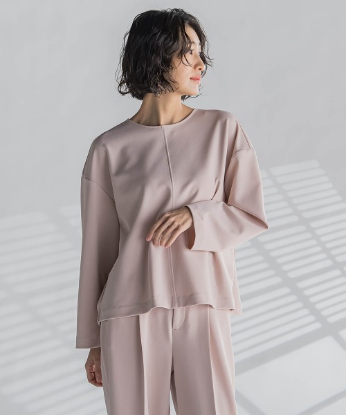 la.f…(ラエフ)の「パーフェクトジャージカットソー≪洗濯機で洗える≫(Tシャツ/カットソー・レディース・ブルー/ピンク/ネイビー・9号/7号)」の3枚目の写真