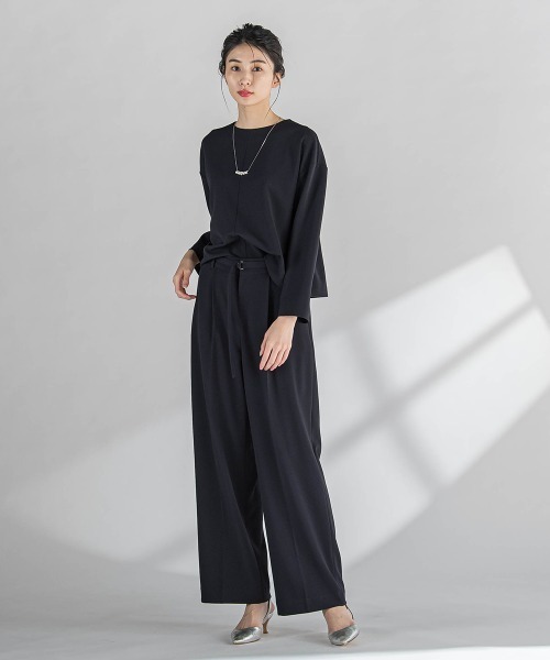 la.f…(ラエフ)の「パーフェクトジャージカットソー≪洗濯機で洗える≫(Tシャツ/カットソー・レディース・ブルー/ピンク/ネイビー・9号/7号)」の11枚目の写真