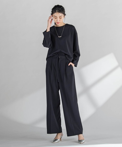 la.f…(ラエフ)の「パーフェクトジャージカットソー≪洗濯機で洗える≫(Tシャツ/カットソー・レディース・ブルー/ピンク/ネイビー・9号/7号)」の9枚目の写真