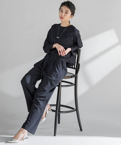 la.f…(ラエフ)の「パーフェクトジャージカットソー≪洗濯機で洗える≫(Tシャツ/カットソー・レディース・ブルー/ピンク/ネイビー・9号/7号)」の13枚目の写真