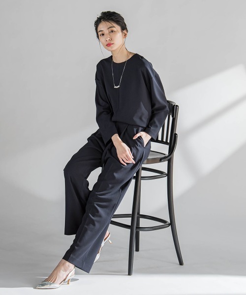 la.f…(ラエフ)の「パーフェクトジャージカットソー≪洗濯機で洗える≫(Tシャツ/カットソー・レディース・ブルー/ピンク/ネイビー・9号/7号)」の14枚目の写真