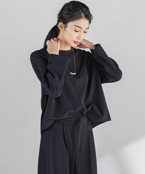 la.f…(ラエフ)の「パーフェクトジャージカットソー≪洗濯機で洗える≫(Tシャツ/カットソー・レディース・ブルー/ピンク/ネイビー・9号/7号)」の5枚目の写真