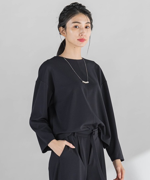 la.f…(ラエフ)の「パーフェクトジャージカットソー≪洗濯機で洗える≫(Tシャツ/カットソー・レディース・ブルー/ピンク/ネイビー・9号/7号)」の7枚目の写真