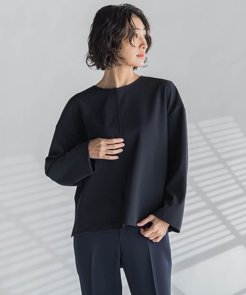 la.f…(ラエフ)の「パーフェクトジャージカットソー≪洗濯機で洗える≫(Tシャツ/カットソー・レディース・ブルー/ピンク/ネイビー・9号/7号)」の18枚目の写真