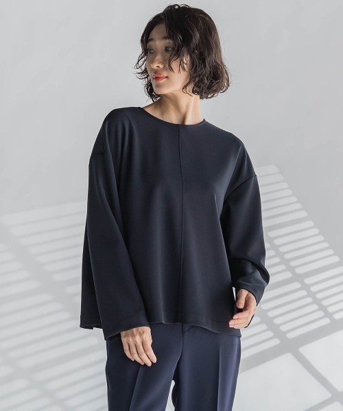 la.f…(ラエフ)の「パーフェクトジャージカットソー≪洗濯機で洗える≫(Tシャツ/カットソー・レディース・ブルー/ピンク/ネイビー・9号/7号)」の19枚目の写真