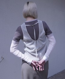 G.V.G.V.（ジーヴィージーヴィー）の「D-RING STRAP SHEER PLAID TOP（その他トップス）」