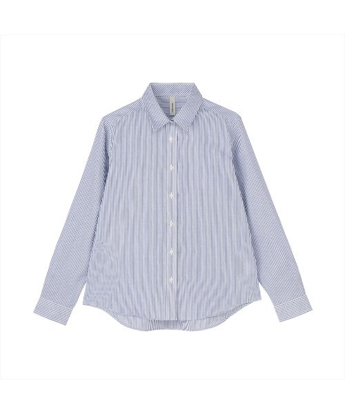 TOKYO SHIRTS(トウキョウシャツ)の「【Pitta Re:)】ふわっとガーゼシャツ 長袖 綿100% レディースカジュアルシャツ(シャツ/ブラウス・レディース・ブルー・S/M/L/LL)」の4枚目の写真
