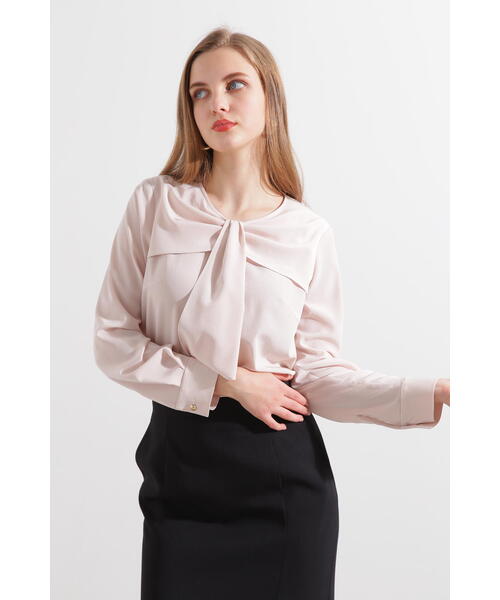 PINKY&DIANNE（ピンキーアンドダイアン）の「◆ギャザーボウタイブラウス（シャツ/ブラウス・レディース・ピンク/ホワイト/ネイビー・38）」の22枚目の写真