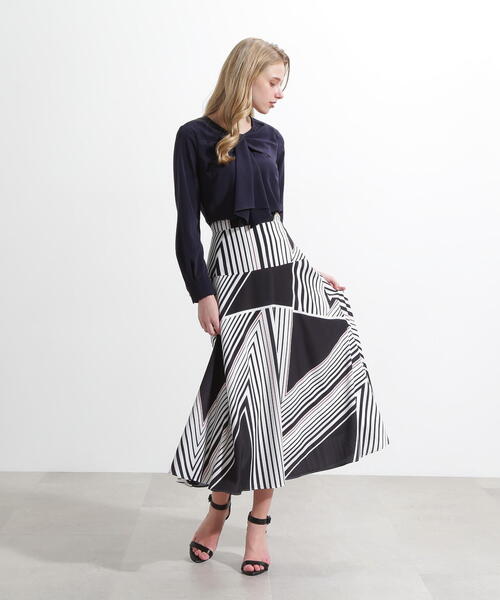 PINKY&DIANNE（ピンキーアンドダイアン）の「◆ギャザーボウタイブラウス（シャツ/ブラウス・レディース・ピンク/ホワイト/ネイビー・38）」の6枚目の写真