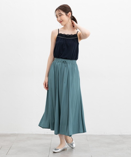 Honeys（ハニーズ）の「【吸水速乾・ＵＶカット】レースキャミソール（キャミソール・レディース・オフホワイト/ブラック/ネイビー/ラベンダー/ダークブラウン/ピンク/ダークグリーン系・L/LL/M/S）」の13枚目の写真