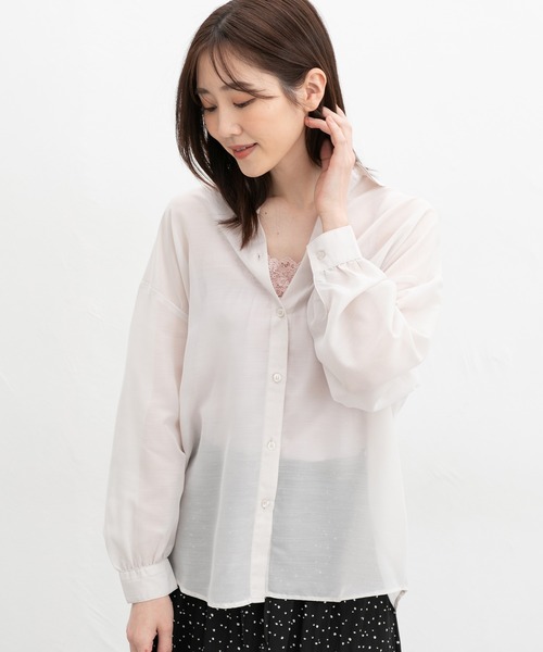 Honeys（ハニーズ）の「【吸水速乾・ＵＶカット】レースキャミソール（キャミソール・レディース・オフホワイト/ブラック/ネイビー/ラベンダー/ダークブラウン/ピンク/ダークグリーン系・L/LL/M/S）」の16枚目の写真