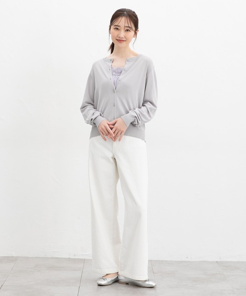 Honeys（ハニーズ）の「【吸水速乾・ＵＶカット】レースキャミソール（キャミソール・レディース・オフホワイト/ブラック/ネイビー/ラベンダー/ダークブラウン/ピンク/ダークグリーン系・L/LL/M/S）」の18枚目の写真