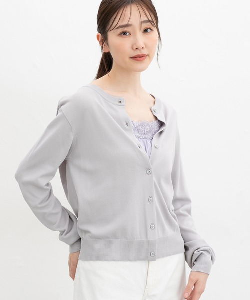 Honeys（ハニーズ）の「【吸水速乾・ＵＶカット】レースキャミソール（キャミソール・レディース・オフホワイト/ブラック/ネイビー/ラベンダー/ダークブラウン/ピンク/ダークグリーン系・L/LL/M/S）」の19枚目の写真