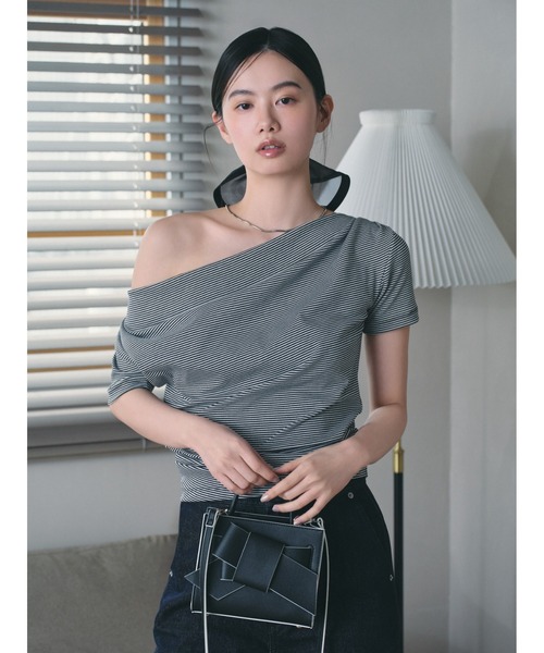 FRAY I.D（フレイアイディー）の「【ZOZO・USAGI ONLINE限定】【ルエル】ミニリボンバッグ（ショルダーバッグ・レディース・ライトベージュ/ブラック/ホワイト/ピンク・FREE/F）」の9枚目の写真