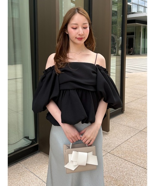 FRAY I.D（フレイアイディー）の「【ZOZO・USAGI ONLINE限定】【ルエル】ミニリボンバッグ（ショルダーバッグ・レディース・ライトベージュ/ブラック/ホワイト/ピンク・FREE/F）」の12枚目の写真