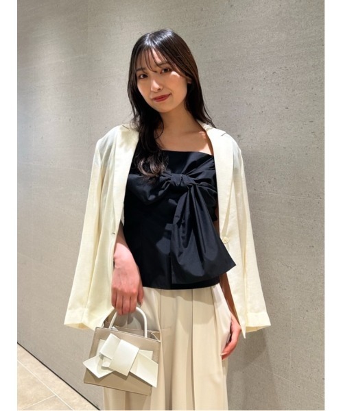 FRAY I.D（フレイアイディー）の「【ZOZO・USAGI ONLINE限定】【ルエル】ミニリボンバッグ（ショルダーバッグ・レディース・ライトベージュ/ブラック/ホワイト/ピンク・FREE/F）」の16枚目の写真