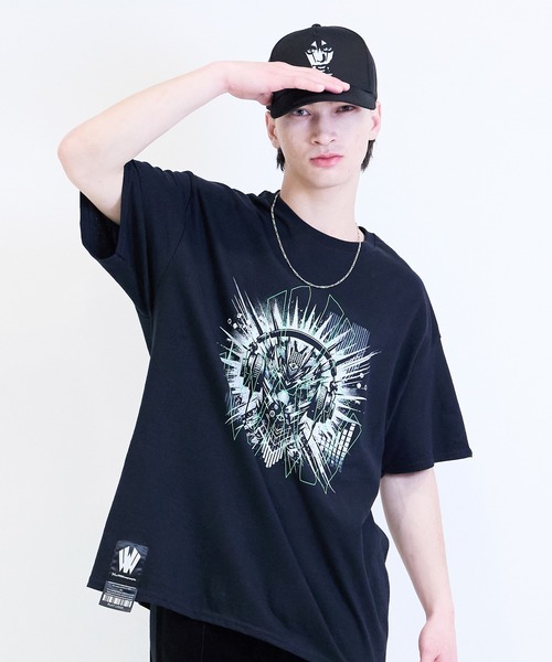 [W] by VIRGOwearworks（ダブリューバイヴァルゴウェアーワークス）の「Cyber face SSPT（Tシャツ/カットソー・メンズ・ブラック×グリーン/ブラック×ピンク・MEDIUM/LARGE/X-LARGE/XX-LARGE）」の20枚目の写真