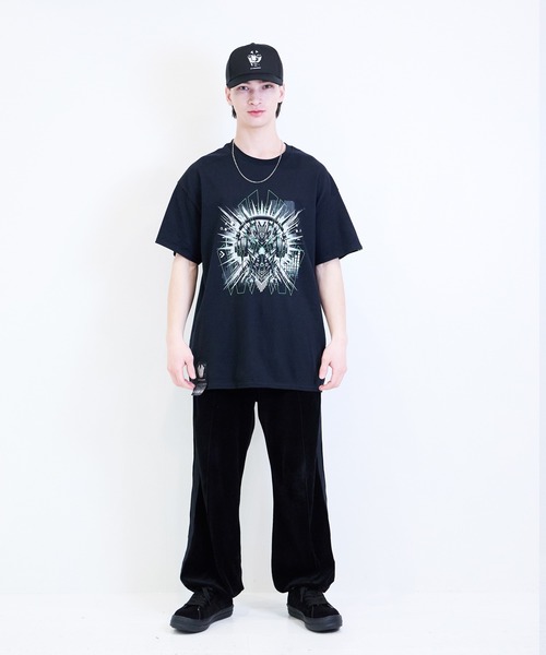 [W] by VIRGOwearworks（ダブリューバイヴァルゴウェアーワークス）の「Cyber face SSPT（Tシャツ/カットソー・メンズ・ブラック×グリーン/ブラック×ピンク・MEDIUM/LARGE/X-LARGE/XX-LARGE）」の12枚目の写真