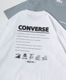 CONVERSE/コンバース オーバーサイズ ワンポイント刺繍 グラフィック バックプリント 半袖Tシャツ レディース メンズ