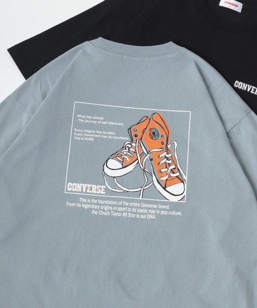 CONVERSE(コンバース)の「CONVERSE/コンバース オーバーサイズ ワンポイント刺繍 グラフィック バックプリント 半袖Tシャツ レディース メンズ(Tシャツ/カットソー・レディース・ブラック/ホワイト/ブルー系その他3/ブルー系その他2/ブラック系その他3/ブラック系その他2/ホワイト系その他3/ホワイト系その他2/ブルー系その他/ブラック系その他/ホワイト系その他/ブルー・L/M/LL)」の9枚目の写真