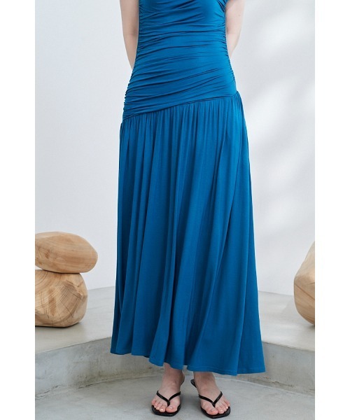 Gabin Dress オフショルドレープカットドレス（ワンピース