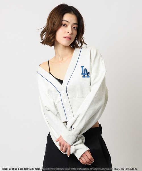 優れた品質 BACK MLB】刺繍ロゴスウェットカーディガン TO FIELD THE トップス