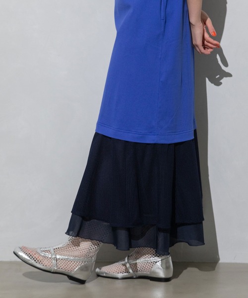 MARECHAL TERRE（マルシャルテル）の「ジョイントTシャツワンピース（ワンピース・レディース・チャコールグレー/ブルー/ブラック/ライトグレー・MEDIUM）」の6枚目の写真