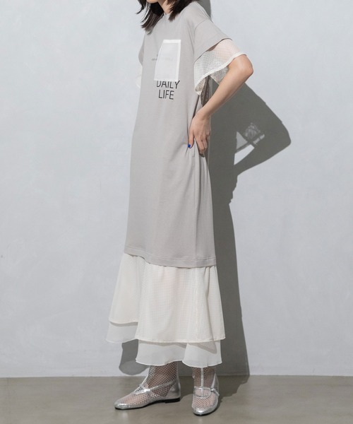 MARECHAL TERRE（マルシャルテル）の「ジョイントTシャツワンピース（ワンピース・レディース・チャコールグレー/ブルー/ブラック/ライトグレー・MEDIUM）」の11枚目の写真