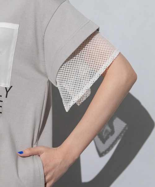 MARECHAL TERRE（マルシャルテル）の「ジョイントTシャツワンピース（ワンピース・レディース・チャコールグレー/ブルー/ブラック/ライトグレー・MEDIUM）」の17枚目の写真