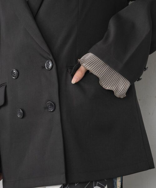 RETRO GIRL（レトロガール）の「【WEB限定】ダブルテーラード（テーラードジャケット・レディース・ナチュラル/チャコールグレー/ベージュ/ブラック・FREE）」の13枚目の写真