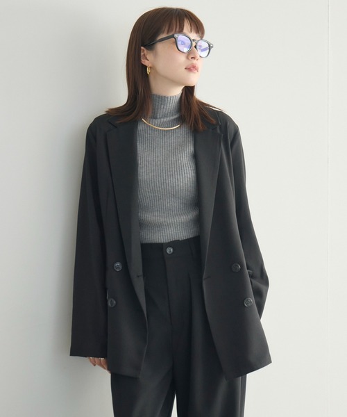 RETRO GIRL（レトロガール）の「【WEB限定】ダブルテーラード（テーラードジャケット・レディース・ナチュラル/チャコールグレー/ベージュ/ブラック・FREE）」の21枚目の写真