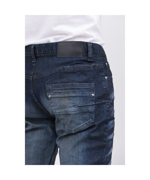 TORNADO MART（トルネードマート）の「ｳｪｰﾌﾞｼｪｰﾋﾞﾝｸﾞｽｷﾆｰﾃﾞﾆﾑ（デニムパンツ・メンズ・ベージュ/ネイビー/ブラック・XXL/LL/L/M/S）」の9枚目の写真