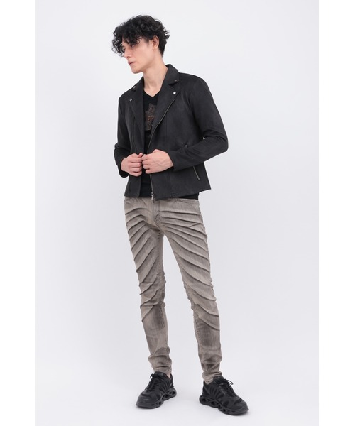 TORNADO MART（トルネードマート）の「ｳｪｰﾌﾞｼｪｰﾋﾞﾝｸﾞｽｷﾆｰﾃﾞﾆﾑ（デニムパンツ・メンズ・ベージュ/ネイビー/ブラック・XXL/LL/L/M/S）」の14枚目の写真