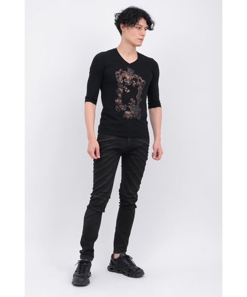 TORNADO MART（トルネードマート）の「ｳｪｰﾌﾞｼｪｰﾋﾞﾝｸﾞｽｷﾆｰﾃﾞﾆﾑ（デニムパンツ・メンズ・ベージュ/ネイビー/ブラック・XXL/LL/L/M/S）」の12枚目の写真